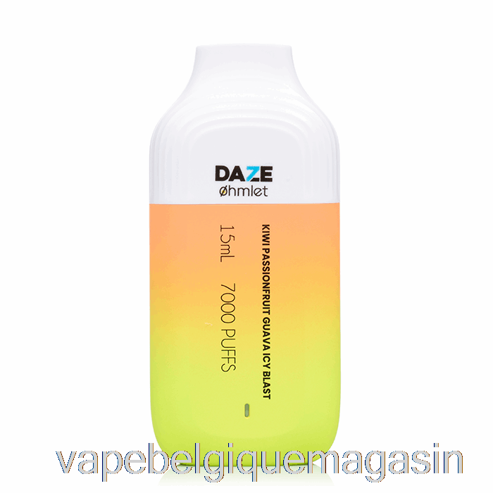 Vape Belgique 7 Daze Ohmlet 7000 0% Zéro Nicotine Jetable Kiwi Fruit De La Passion Goyave Icy Blast